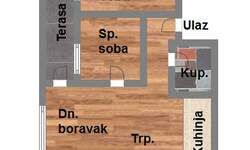 Trosoban stan, Novi Sad, Veternik, prodaja, 55m2, 104840e, id1031494